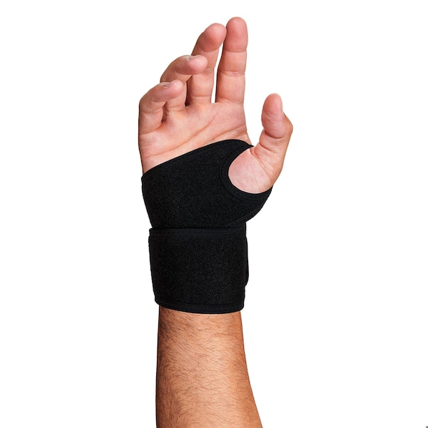 Wrist Wrap Support Thumb Loop, Neoprene, Black